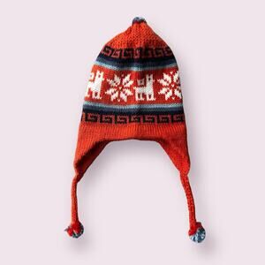 Children Llamas Orange Beanie